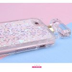 Wholesale iPhone SE 2022 / 2020 / 8 / 7 Perfume Bottle Glitter Shake Star Dust Necklace Case (White)